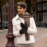 Rex (brown) - suede goatskin leather gloves with luxurious wool/cashmere lining - Schwartz & von Halen - US - 7