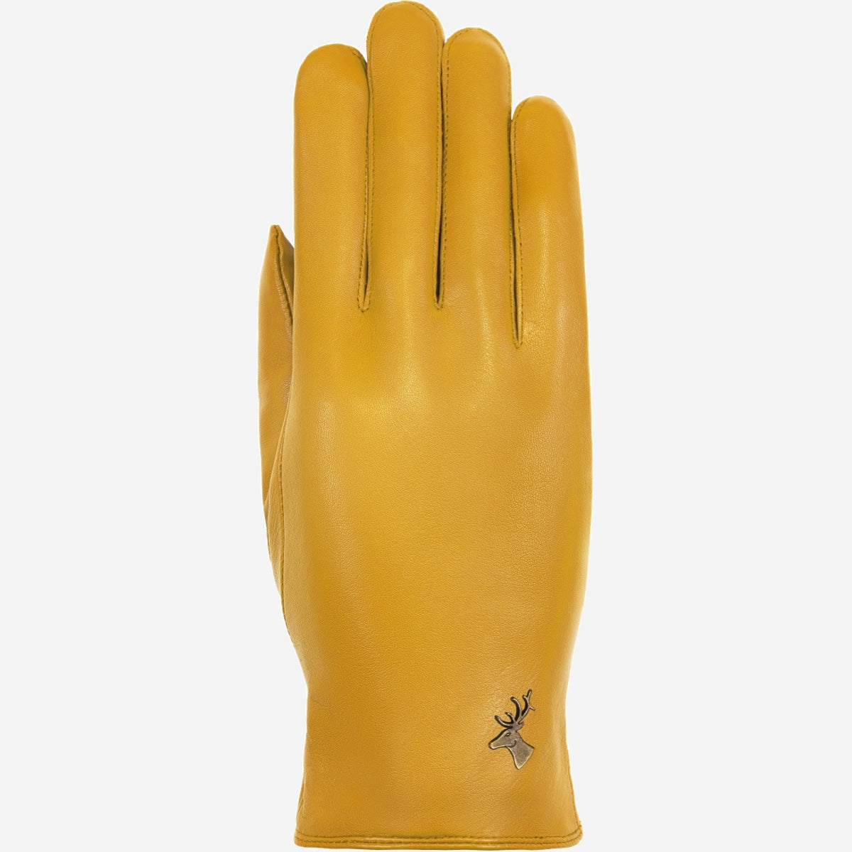 Ivy (yellow) - sheepskin leather gloves with wool/cashmere lining & touchscreen feature - Schwartz & von Halen - US - 1