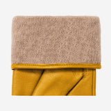 Ivy (yellow) - sheepskin leather gloves with wool/cashmere lining & touchscreen feature - Schwartz & von Halen - US - 3