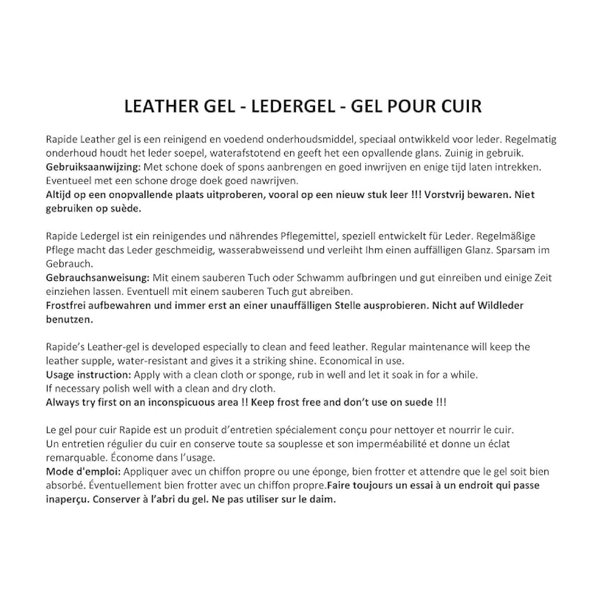 Schwartz & von Halen Leather Gel Tube - Schwartz & von Halen® UK - Premium Leather Gloves - 2