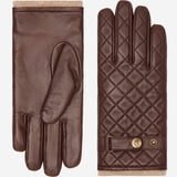 Smith (brown) - sheepskin leather gloves with snap closure & touchscreen feature - Schwartz & von Halen - US - 2