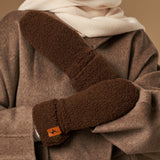 Sophia (brown) - Ultra-soft teddy mittens with warm faux fur lining - Schwartz & von Halen - US - 8