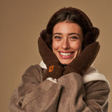 Sophia (brown) - Ultra-soft teddy mittens with warm faux fur lining - Schwartz & von Halen - US - 9