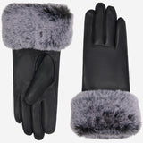 Vera – luxurious leather gloves with faux fur at the wrist and touchscreen feature - Schwartz & von Halen - US - 2