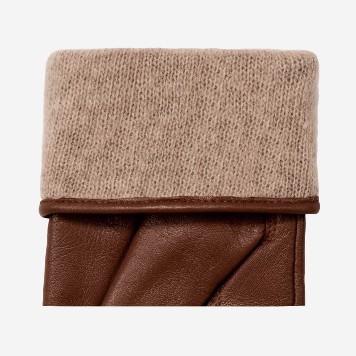 Ivy (brown) - sheepskin leather gloves with wool/cashmere lining & touchscreen feature - Schwartz & von Halen - US - 3