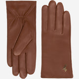 Ivy (cognac) - sheepskin leather gloves with wool/cashmere lining & touchscreen feature - Schwartz & von Halen - US - 2