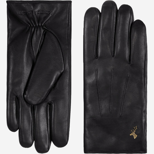 Al Capone (black) – Sheepskin leather gloves with luxurious faux fur lining & touchscreen feature