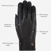 Al Capone – sheepskin leather gloves with luxurious faux fur lining & touchscreen feature - Schwartz & von Halen - US - 10