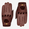 Alexis (brown) – Classic women's lambskin driving gloves with touchscreen feature- Schwartz & von Halen - US - 3