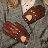 Alexis (cognac) – Classic women's lambskin driving gloves with touchscreen feature- Schwartz & von Halen - US - 4