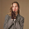 Alexis (dark brown) – Classic women's lambskin driving gloves with touchscreen feature