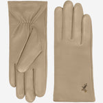 Ivy (beige) – sheepskin leather gloves with wool/cashmere lining & touchscreen feature  - Schwartz & von Halen - US - 2