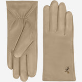 Ivy (beige) – sheepskin leather gloves with wool/cashmere lining & touchscreen feature  - Schwartz & von Halen - US - 2