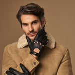 Austin (black) – luxurious driving gloves made of American deerskin leather - Schwartz & von Halen - EU - 7