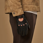 Austin (black) – luxurious driving gloves made of American deerskin leather - Schwartz & von Halen - EU - 88