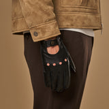 Austin (black) – luxurious driving gloves made of American deerskin leather - Schwartz & von Halen - EU - 88