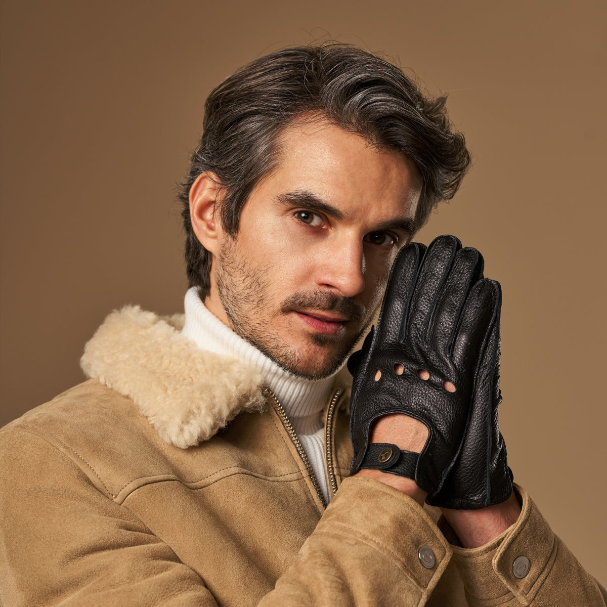 Austin (black) – luxurious driving gloves made of American deerskin leather - Schwartz & von Halen - US - 5