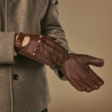 Austin (brown) – luxurious driving gloves made of American deerskin leather  - Schwartz & von Halen - US -  4