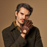 Austin (brown) – luxurious driving gloves made of American deerskin leather  - Schwartz & von Halen - US -  5