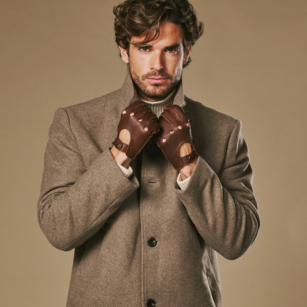 Austin (brown) – luxurious driving gloves made of American deerskin leather  - Schwartz & von Halen - US -  6
