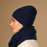 Mischa (navy blue) - premium beanie made of soft Merino wool (unisex)  - Schwartz & von Halen - EU - 3