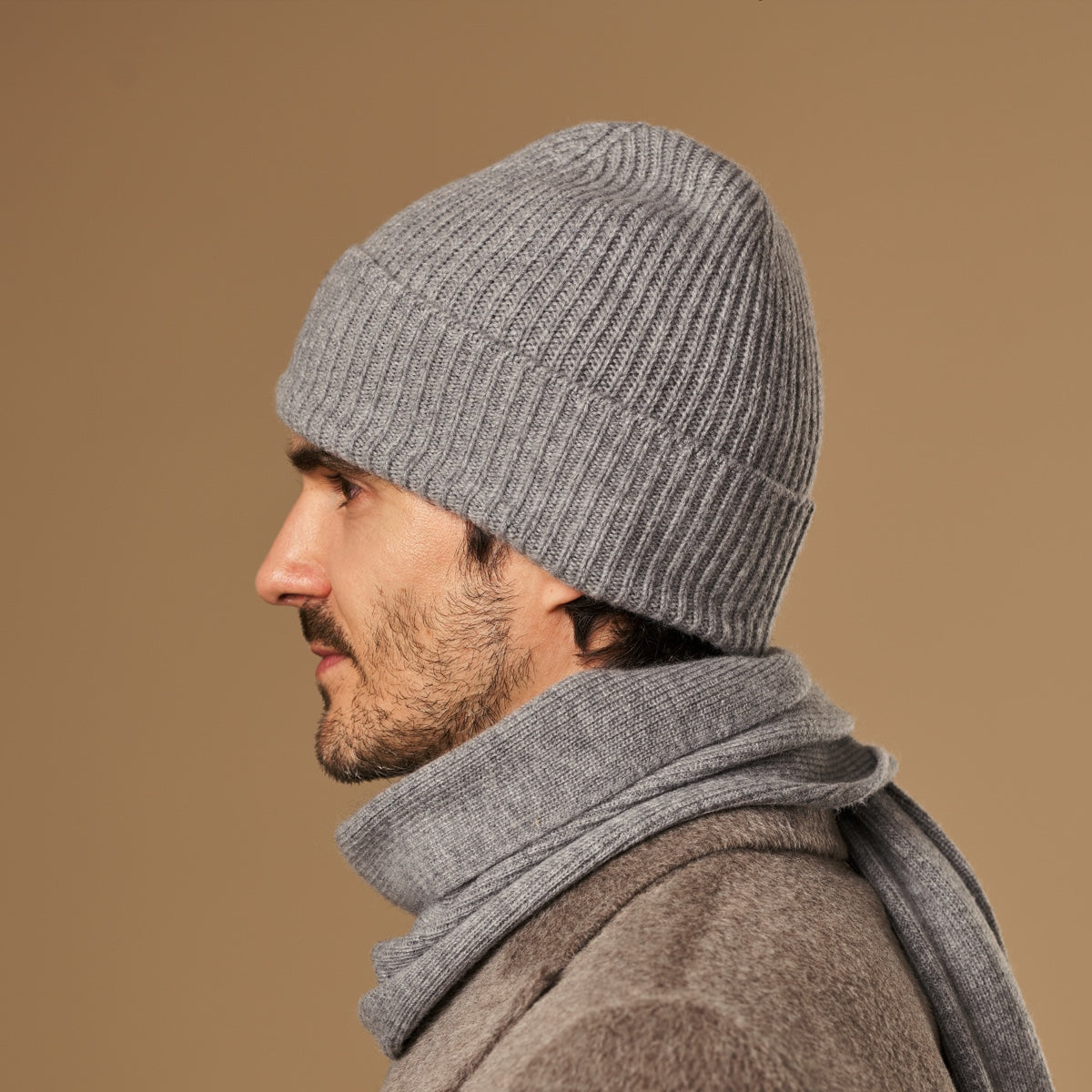 Mischa (grey) - premium beanie made of soft Merino wool (unisex) - Schwartz & von Halen - EU - 3