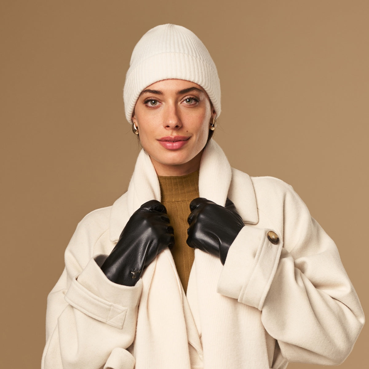 Mischa (cream) - premium beanie made of soft Merino wool (unisex) - Schwartz & von Halen - EU - 3