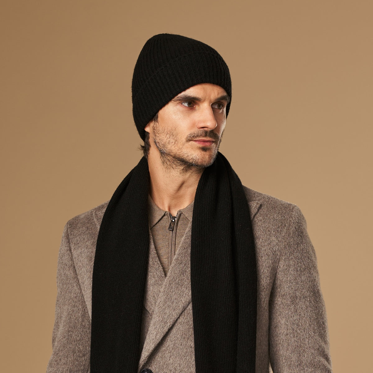 Mischa (black) - premium beanie made of soft Merino wool (unisex) - Schwartz & von Halen - EU - 3