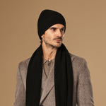 Mischa (black) - premium beanie made of soft Merino wool (unisex) - Schwartz & von Halen - EU - 3