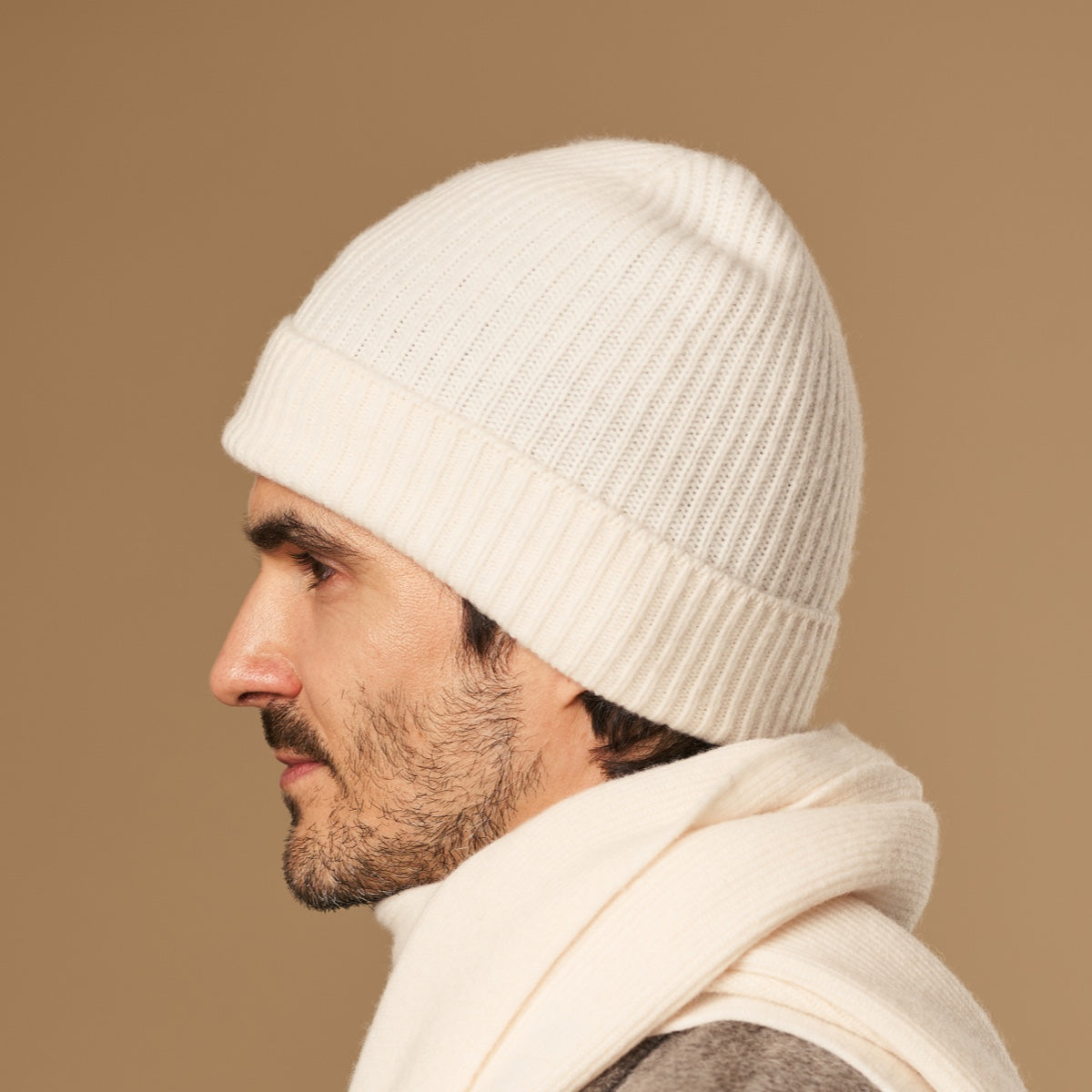 Mischa (cream) - premium beanie made of soft Merino wool (unisex) - Schwartz & von Halen - EU - 4