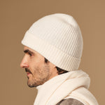 Mischa (cream) - premium beanie made of soft Merino wool (unisex) - Schwartz & von Halen - EU - 4