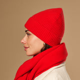 Mischa (red) - premium beanie made of soft Merino wool (unisex) - Schwartz & von Halen - EU - 4