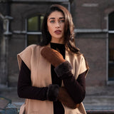 Beauvoire - suede mittens with luxurious sheep fur lining - Schwartz & von Halen - US - 5