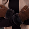 Beauvoire - suede mittens with luxurious sheep fur lining - Schwartz & von Halen - US - 9