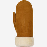 Beauvoire (camel) - Suede mittens with luxurious sheep fur lining