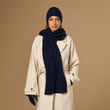 Charlie (navy blue) - premium scarf made of soft Merino wool (unisex) - Schwartz & von Halen - EU - 1