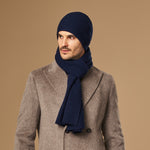 Charlie (navy blue) - premium scarf made of soft Merino wool (unisex) - Schwartz & von Halen - EU - 2