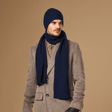 Charlie (navy blue) - premium scarf made of soft Merino wool (unisex) - Schwartz & von Halen - EU - 4