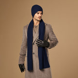 Charlie (navy blue) - premium scarf made of soft Merino wool (unisex) - Schwartz & von Halen - EU - 6