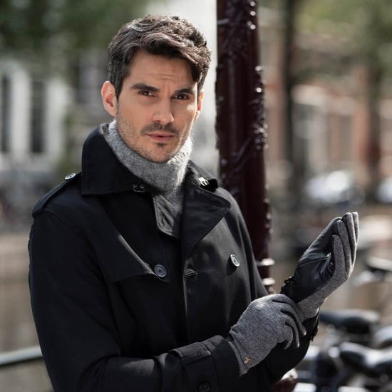 Brody – sheepskin leather gloves with warm fleece lining & touchscreen feature - Schwartz & von Halen - US - 8