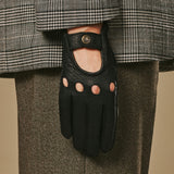 Cecilia (black) - Exclusive peccary leather women's driving gloves