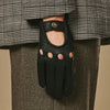 Cecilia (black) - Exclusive peccary leather women's driving gloves- Schwartz & von Halen - US - 2