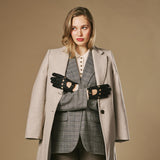 Cecilia (black) - Exclusive peccary leather women's driving gloves