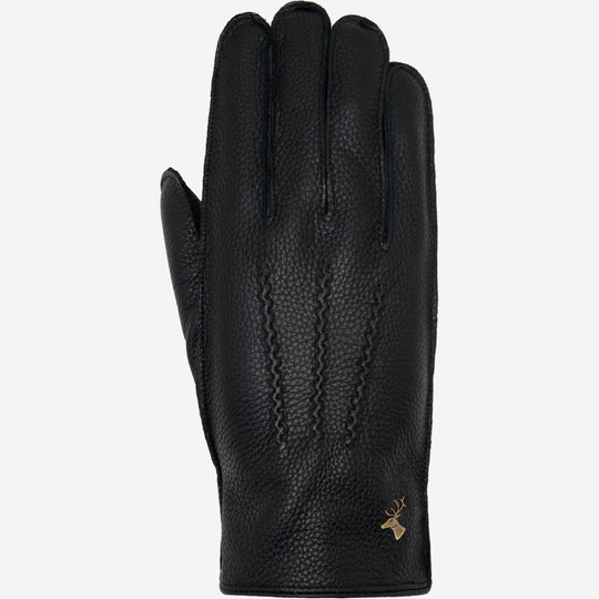 Charles (black) – Luxurious American deerskin leather gloves with warm cashmere lining