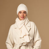 Charlie (cream) - premium scarf made of soft Merino wool (unisex) - Schwartz & von Halen - US - 5