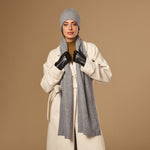 Charlie (grey) - premium scarf made of soft Merino wool (unisex) - Schwartz & von Halen - US - 4