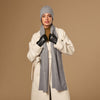 Charlie (grey) - premium scarf made of soft Merino wool (unisex) - Schwartz & von Halen - US - 4