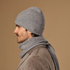 Charlie (grey) - premium scarf made of soft Merino wool (unisex) - Schwartz & von Halen - US - 7