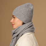 Charlie (grey) - premium scarf made of soft Merino wool (unisex) - Schwartz & von Halen - US - 8