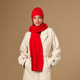 Charlie (red) - premium scarf made of soft Merino wool (unisex) - Schwartz & von Halen - US - 1